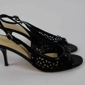 Kate Spade New York Womens Slingback Sandals Slim Heels Black Cut Out 9.5 B
